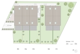 Lageplan Grundstück - bezugsfertig! Moderne Neubauhäuser mit Gärten und Tiefgarage